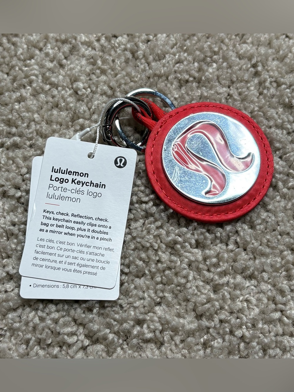 Lululemon Logo Keychain